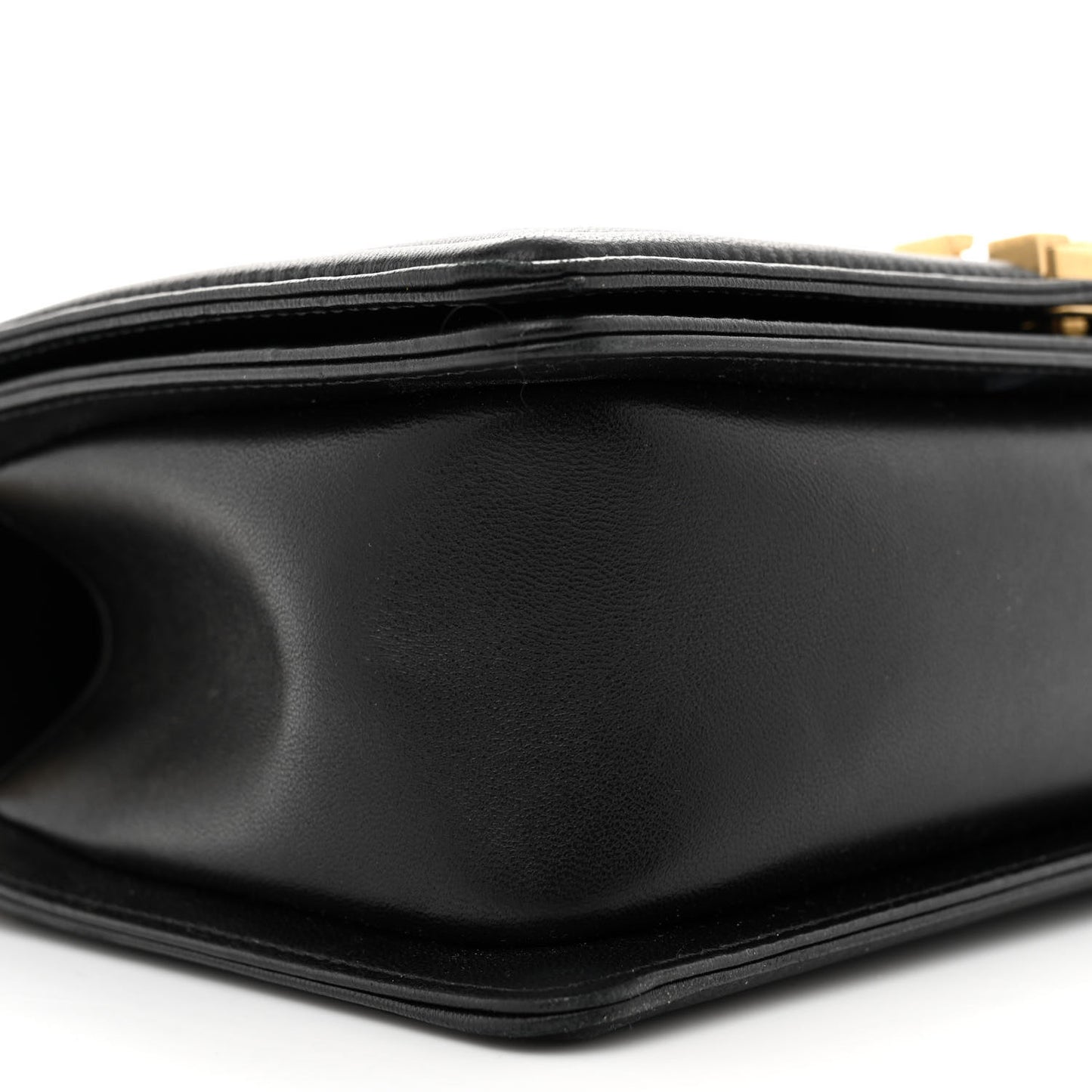 Lambskin Quilted Medium Boy Flap Black