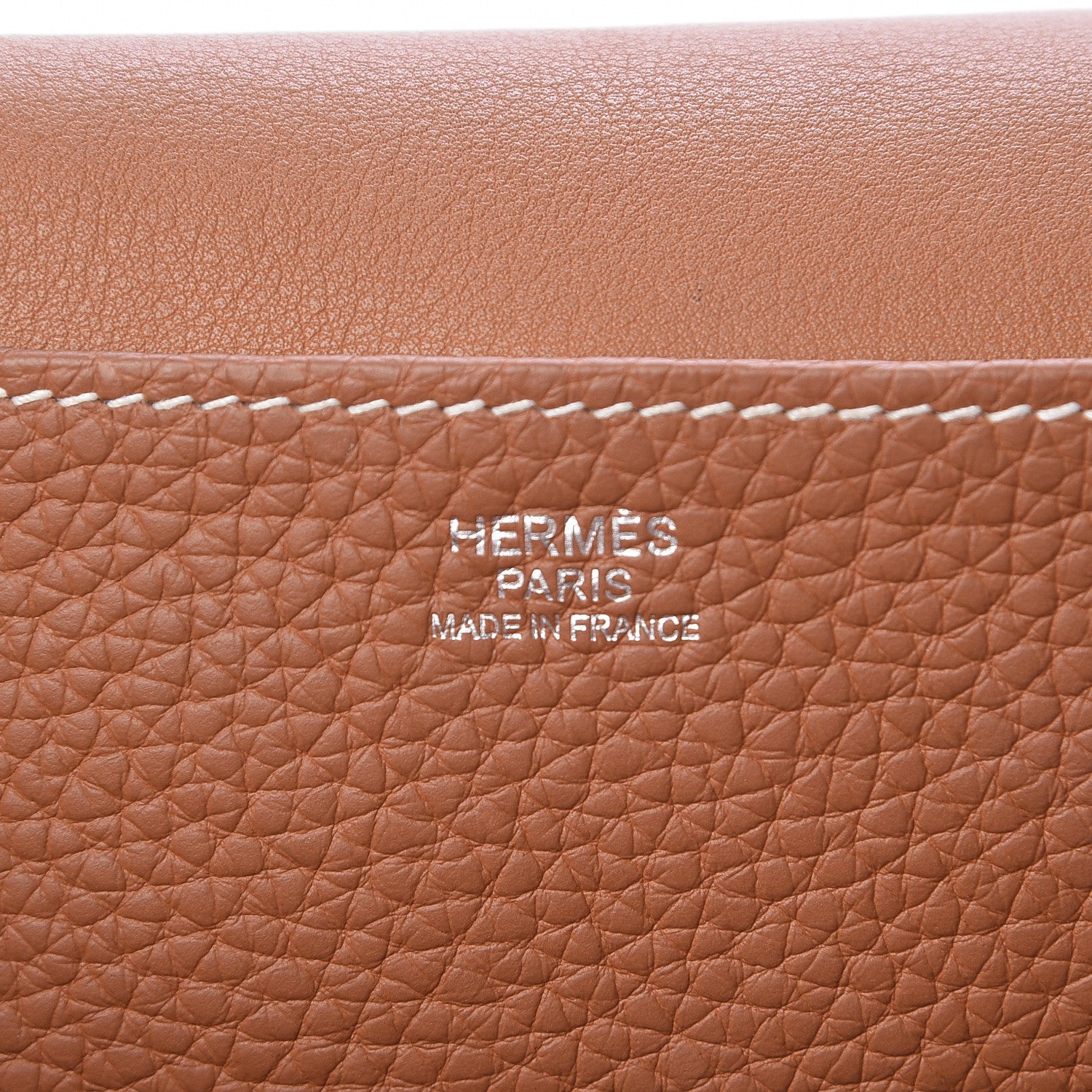 Hermes Taurillon Clemence Halzan 31 Gold 6 of 10