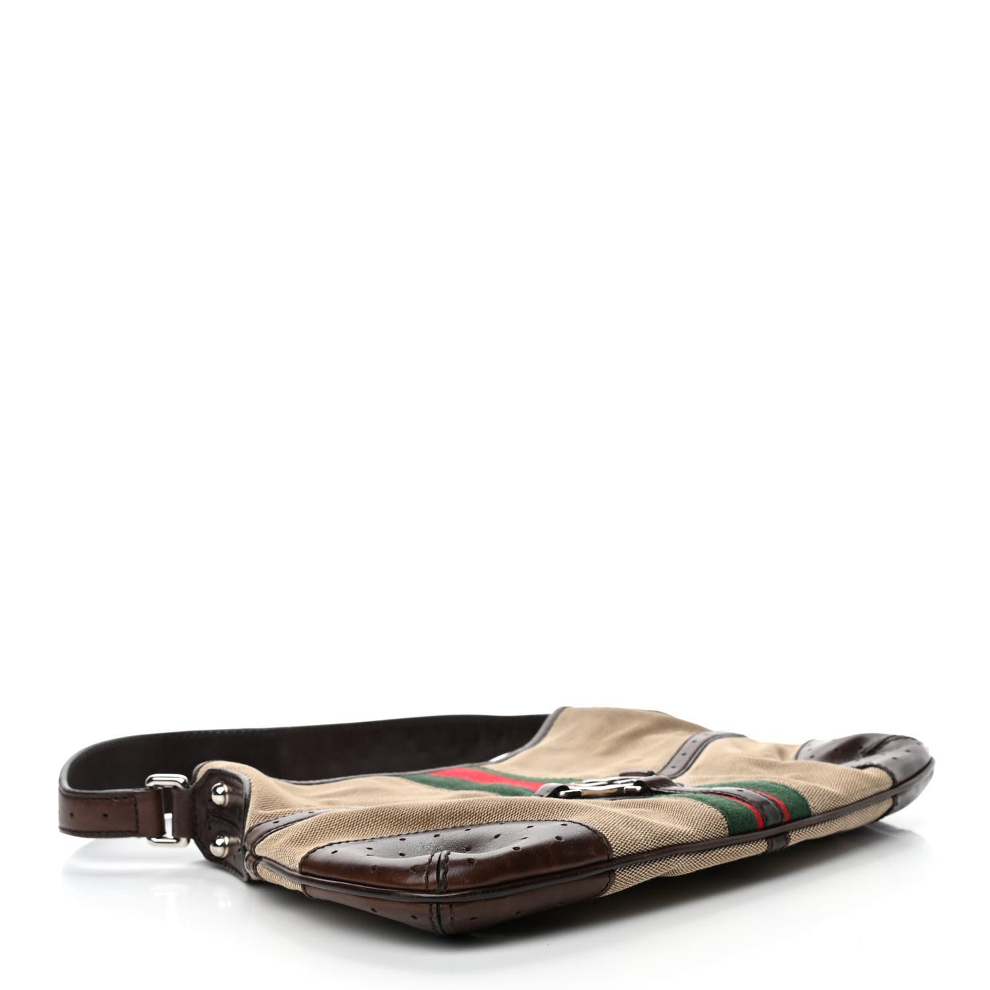 Canvas Web GG Reins Shoulder Bag Brown