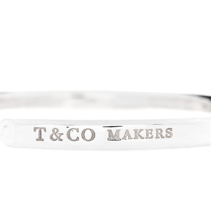 Tiffany Sterling Silver Narrow Makers Cuff Bracelet 4 of 5