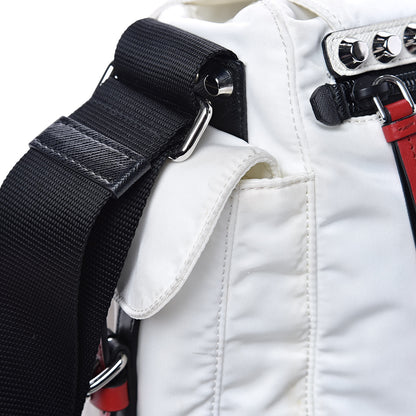 Prada Nylon New Vela Studded Messenger White Fuoco 13 of 18