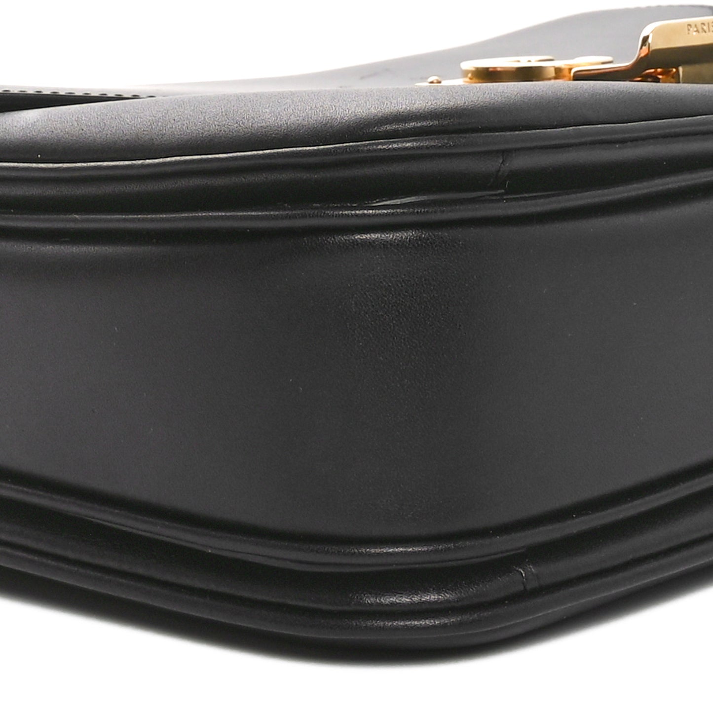 Shiny Calfskin Medium C Bag Black
