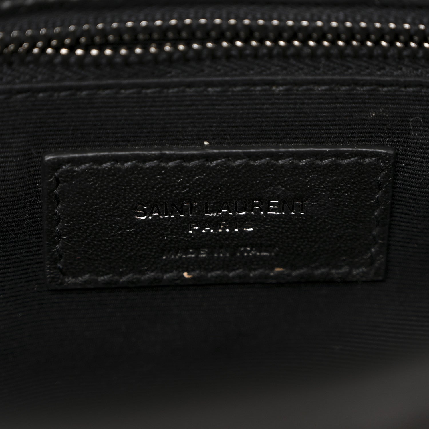 Saint Laurent Calfskin Ayers Patchwork Monogram Medium Niki Chain Satchel Black 6 of 14