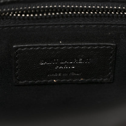 Saint Laurent Calfskin Ayers Patchwork Monogram Medium Niki Chain Satchel Black 6 of 14
