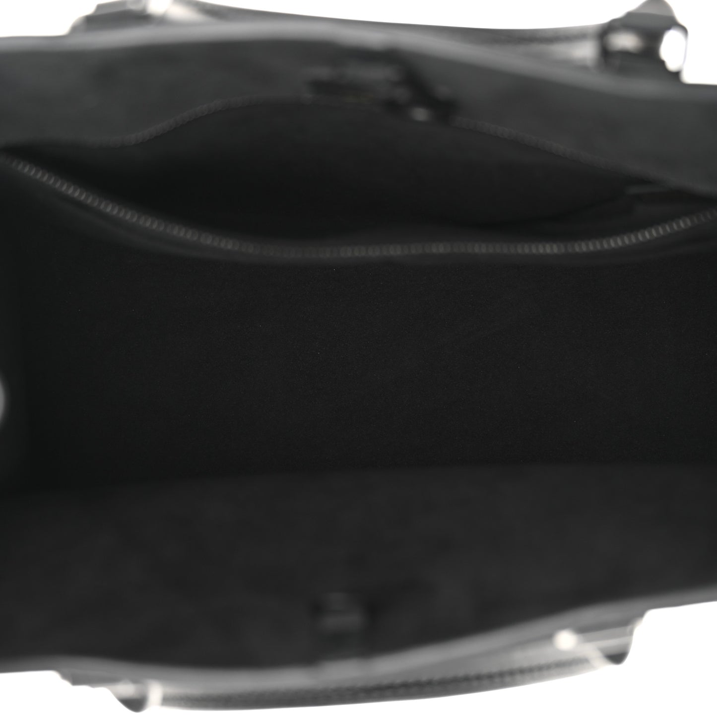 Soft Calfskin Lockme Tote MM Black