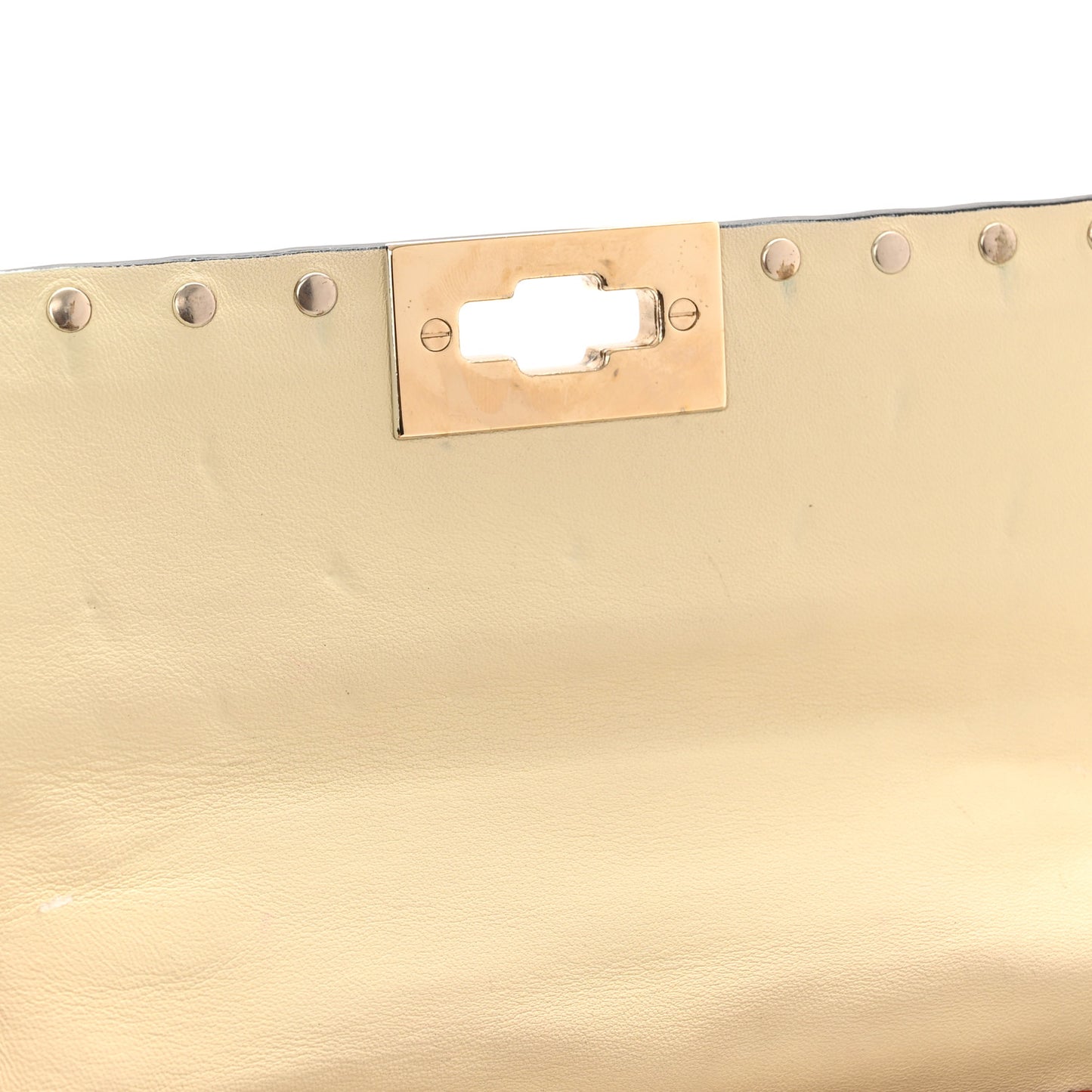 Nappa Small Rockstud Spike Shoulder Bag Light Ivory
