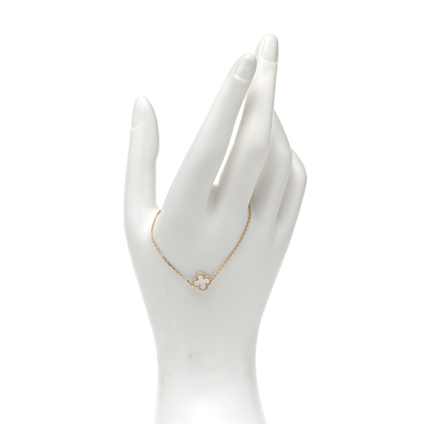 18K Yellow Gold Mother of Pearl Sweet Alhambra Bracelet