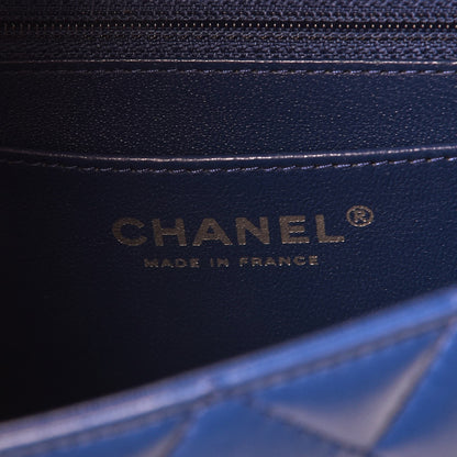 Chanel Lambskin Quilted Mini Rectangular Flap Dark Blue 6 of 8