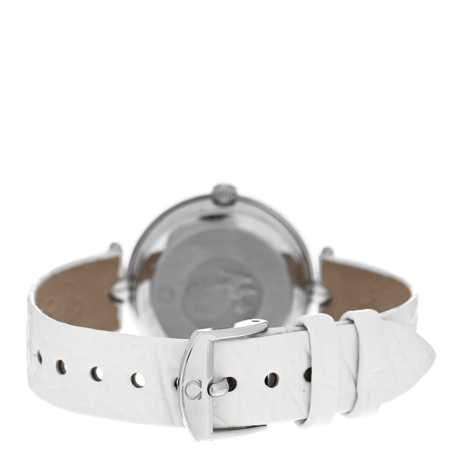 Omega Stainless Steel Alligator Diamond Mother of Pearl 27mm De Ville Dew Drop Quartz Watch 424.13.27.60.55.001 3 of 6