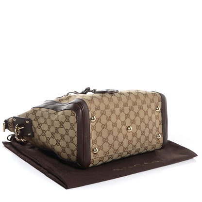 Gucci Monogram Medium Charm Top Handle Bag Brown 4 of 7