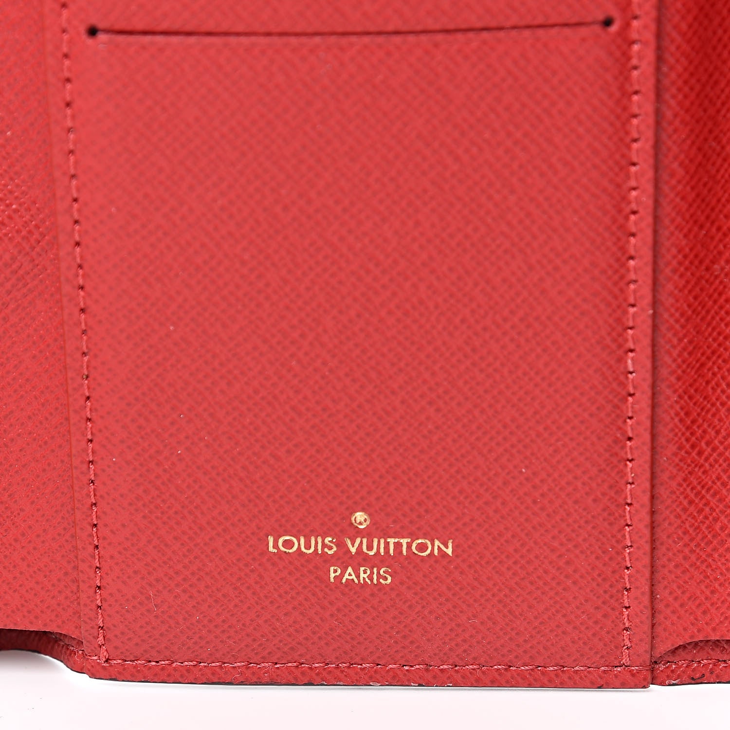 Louis Vuitton Damier Ebene Victorine Wallet Red 6 of 8