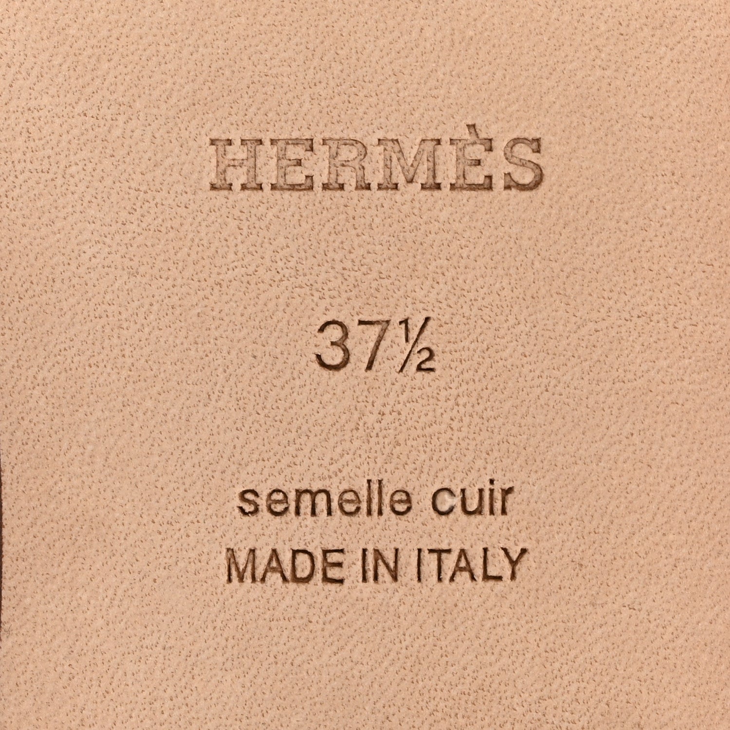 Hermes Box Calfskin Oran Sandals 37.5 Gold 7 of 10