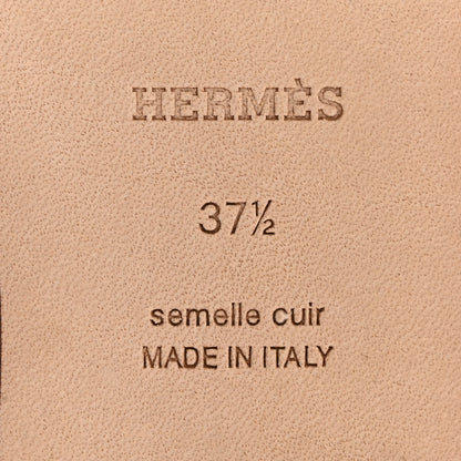 Hermes Box Calfskin Oran Sandals 37.5 Gold 7 of 10