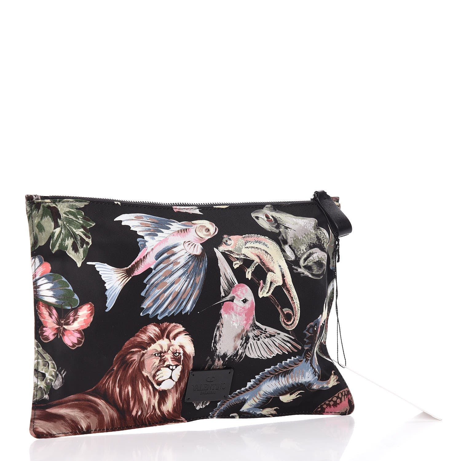 Valentino Garavani Nylon Fantastic Animal Pouch Black 3 of 9