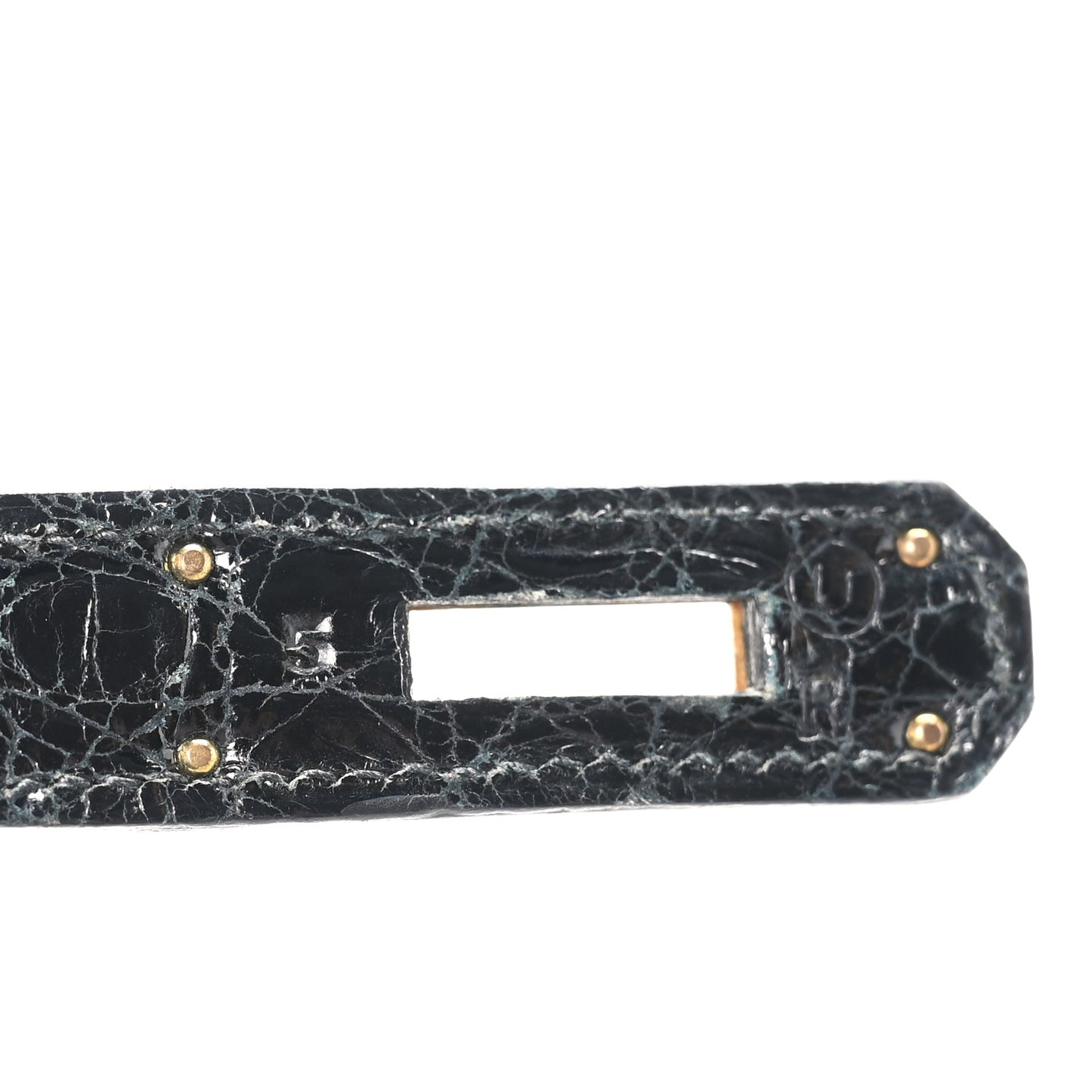 Shiny Alligator Kelly Sellier 32 Black