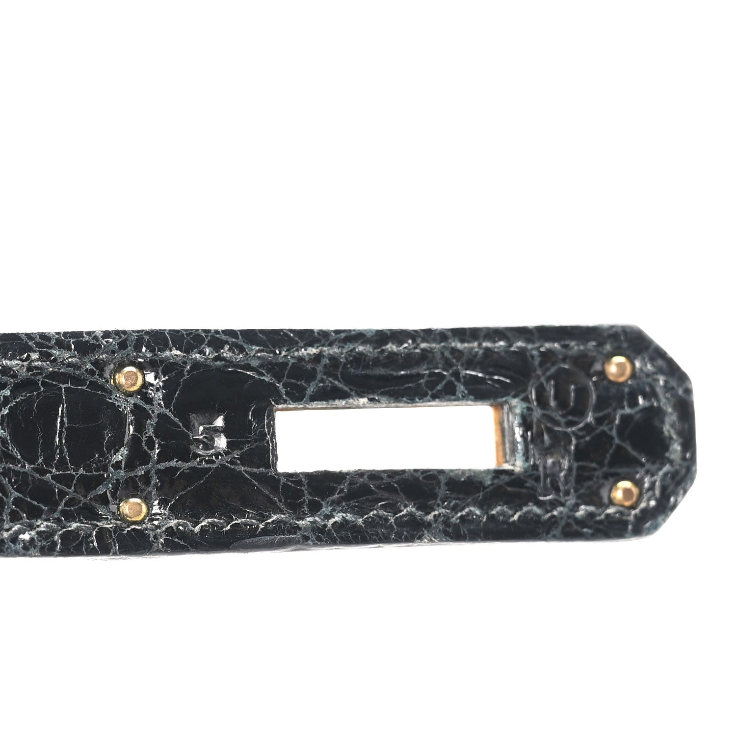 Hermes Shiny Alligator Kelly Sellier 32 Black 7 of 10