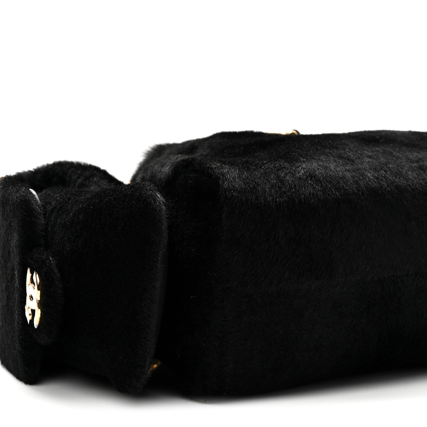 Pony Hair Mini Chanel 25 Handbag Dark Khaki Black