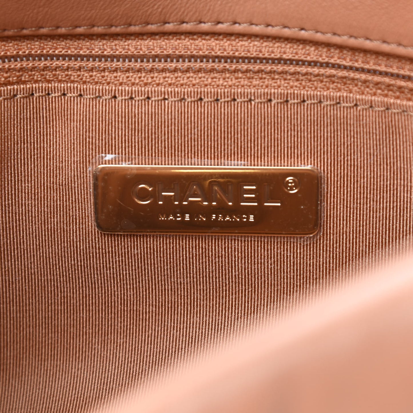 Lambskin Quilted Large Chanel 19 Flap Brown