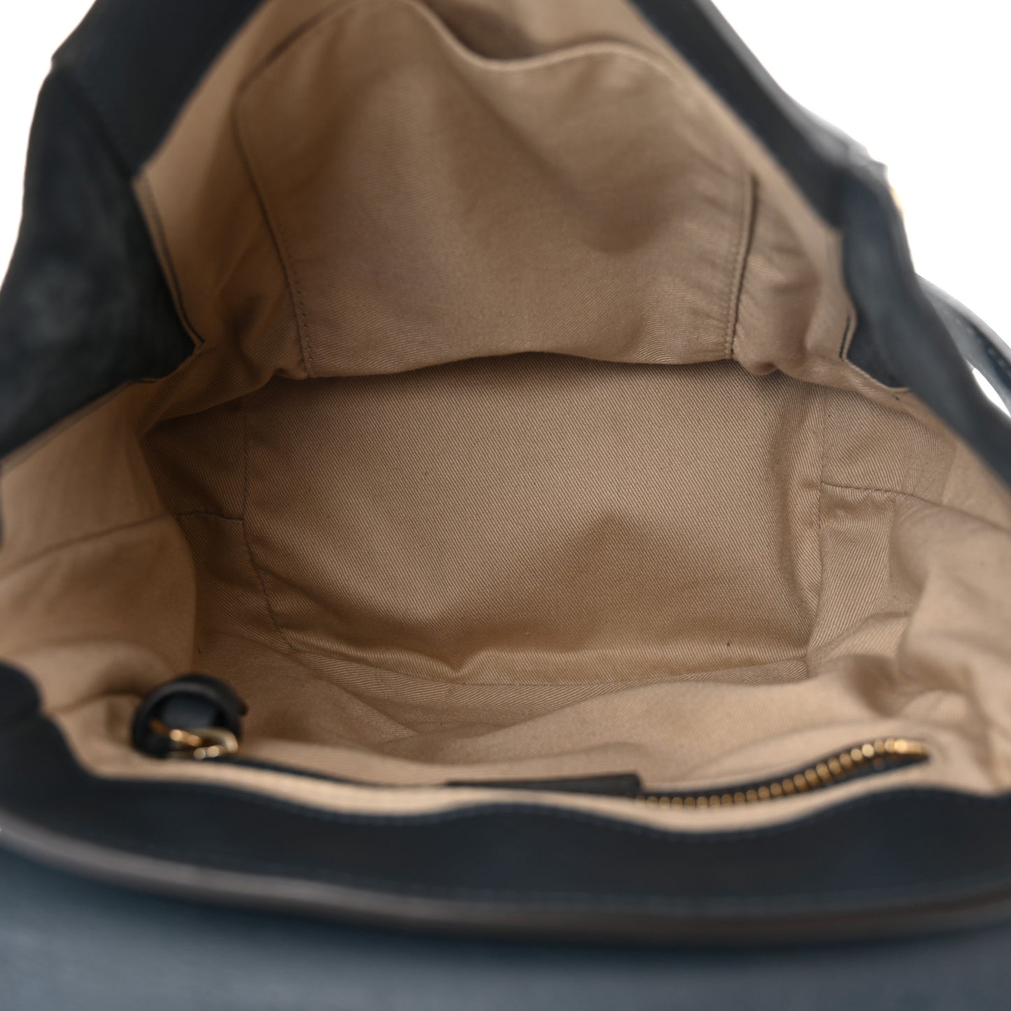 Suede Calfskin Small Faye Backpack Silver Blue