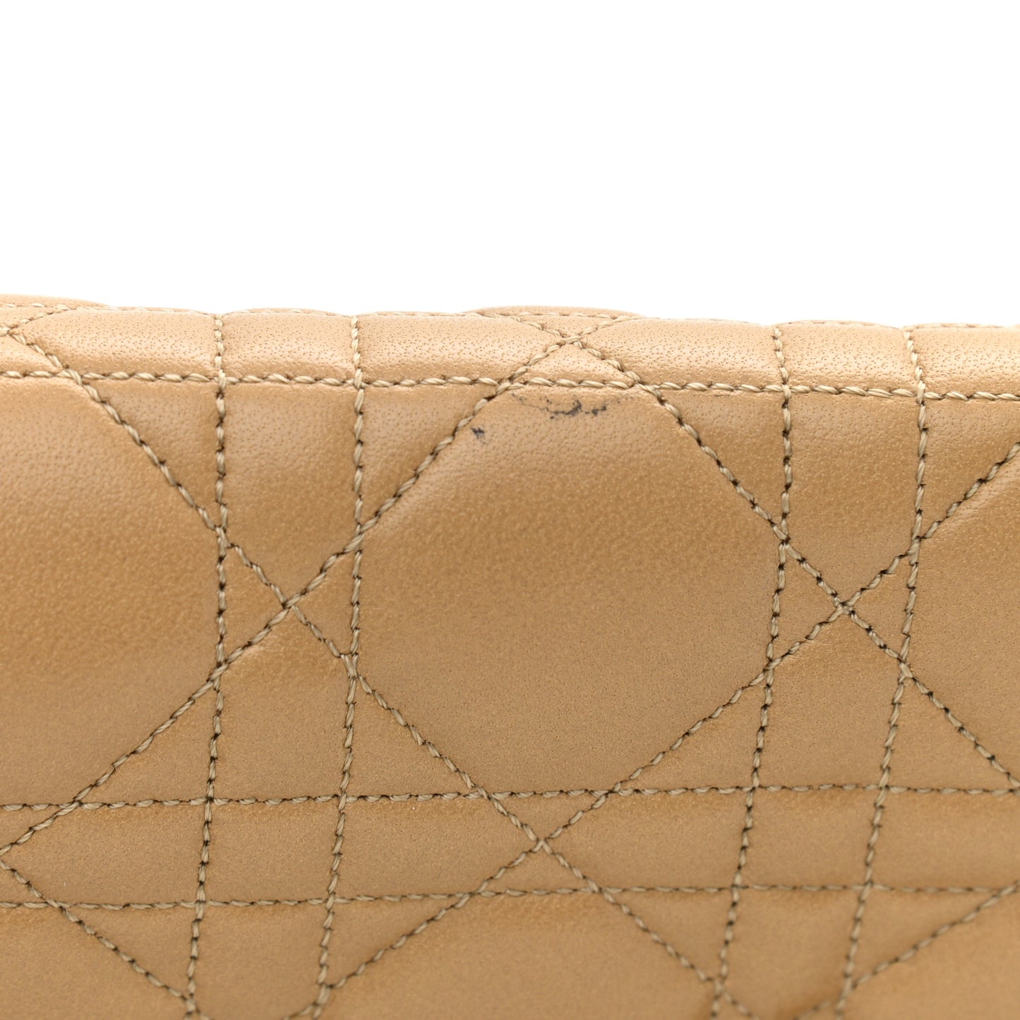 Lambskin Cannage Miss Dior Promenade Pouch Beige