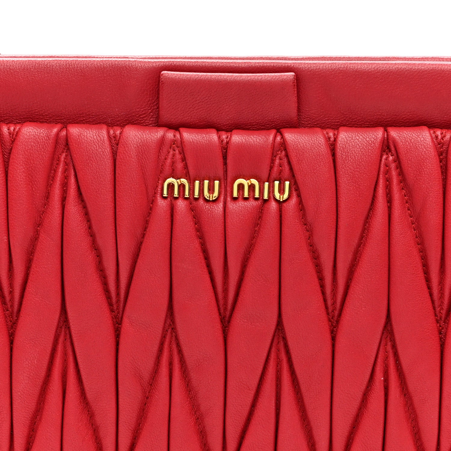Miu Miu Nappa Matelasse Crossbody Clutch Red 7 of 9