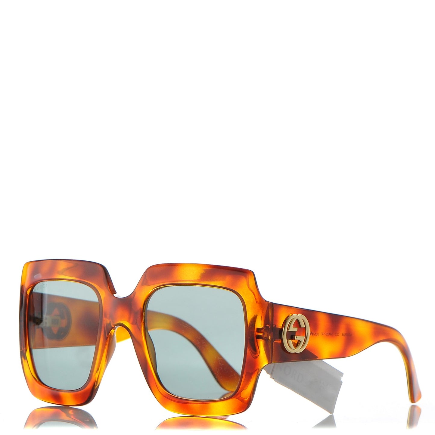 Acetate Square Frame Sunglasses GG 0053S Havana