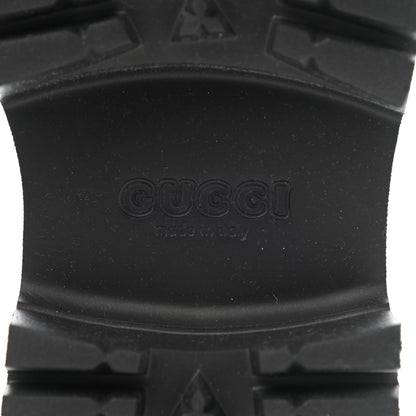 Gucci Rubber GG Monogram Perforated Elea Platform 55mm Lug Sole Sandals 38 Black 6 of 7