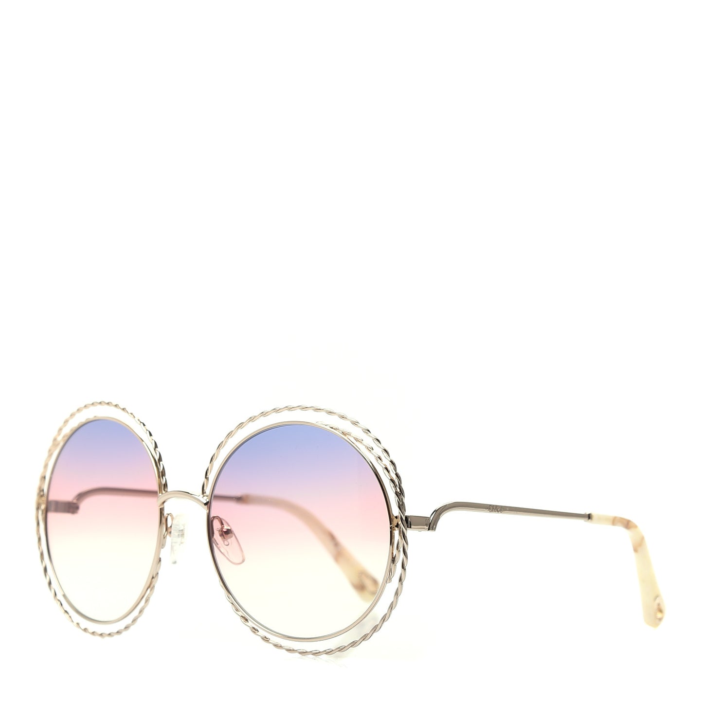 Metal Oversized Round Carlina Sunglasses CE114ST Rainbow