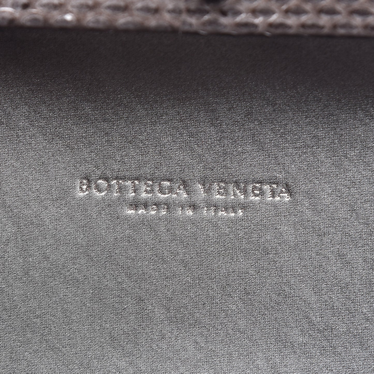 Satin Ayers Intrecciato Chain Knot Clutch Grey