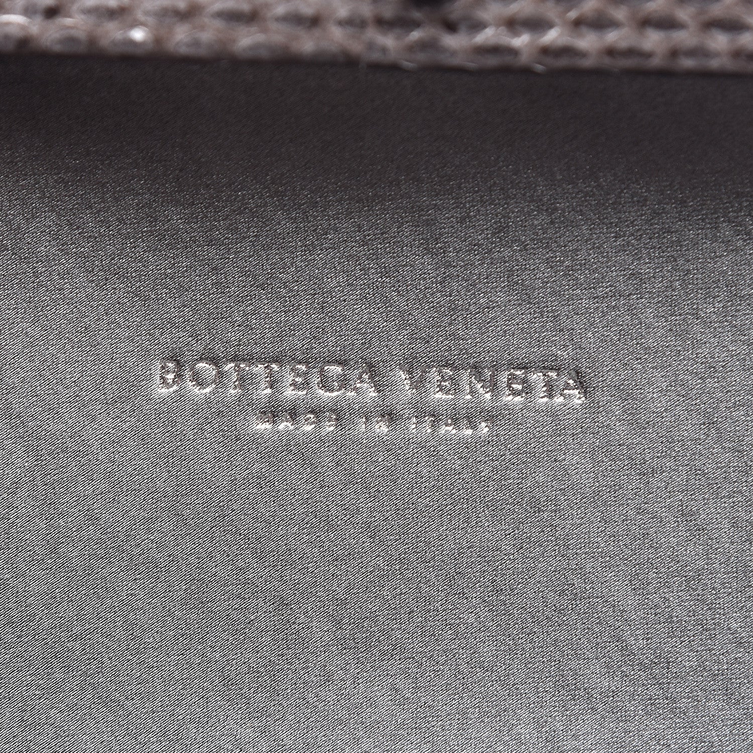 Bottega Veneta Satin Ayers Intrecciato Chain Knot Clutch Grey 5 of 8