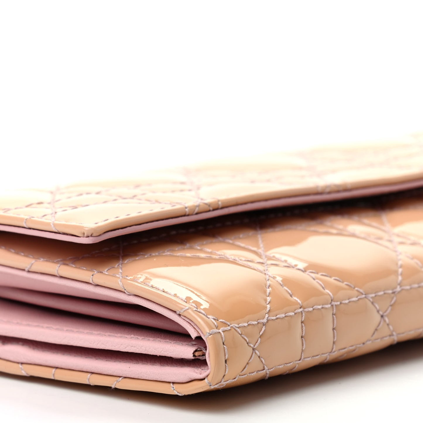 Patent Cannage Rendezvous Chain Wallet Pale Pink