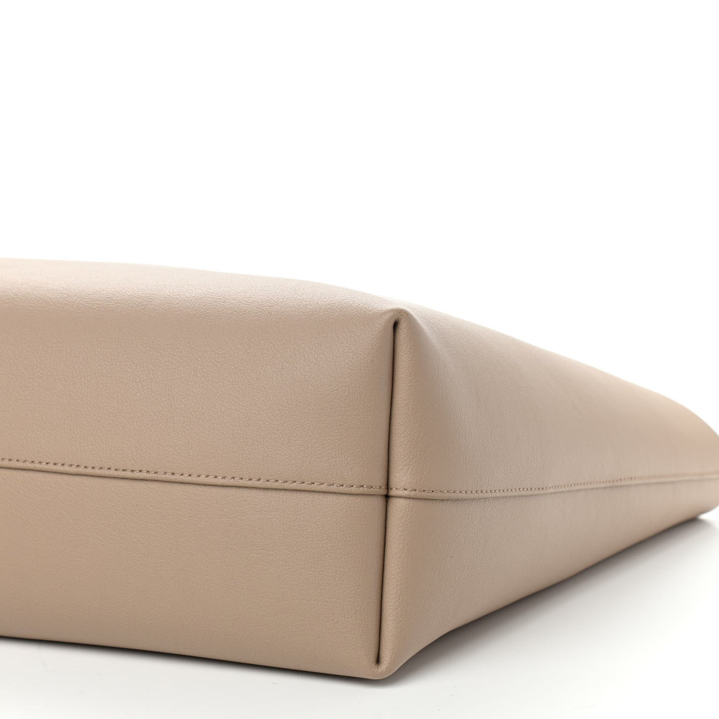 Calfskin Large Shopping Tote Dark Beige