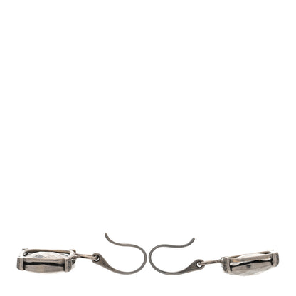 Bottega Veneta 18K White Gold Black Diamond Intrecciato Pepita Earrings Gold 3 of 6