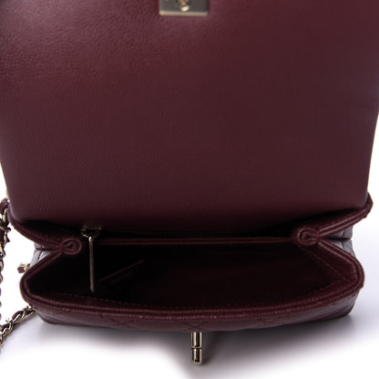 Chanel Caviar Quilted Extra Mini Coco Handle Flap Burgundy 5 of 9