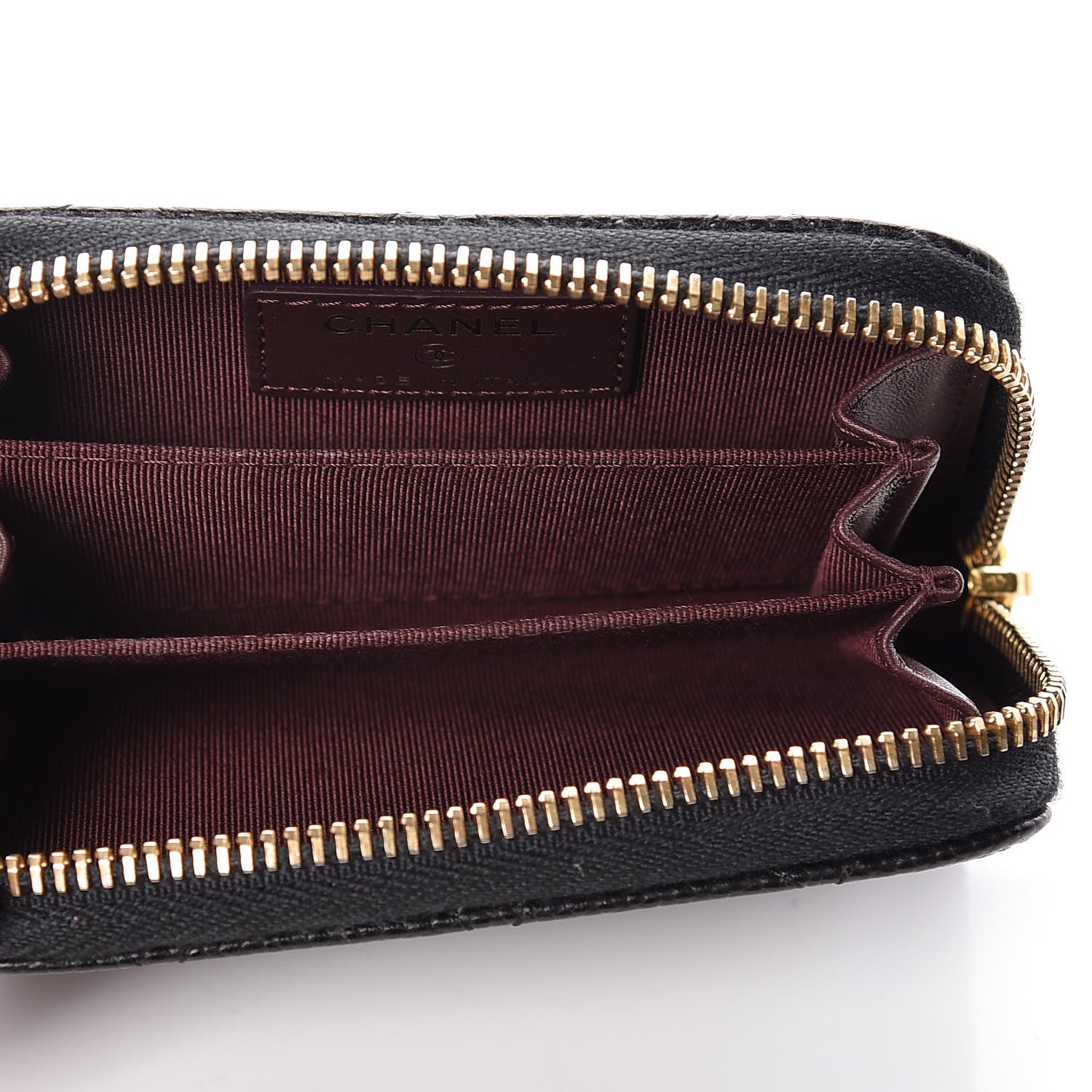 Chanel Caviar Quilted Zip Coin Purse Black 5 of 10
