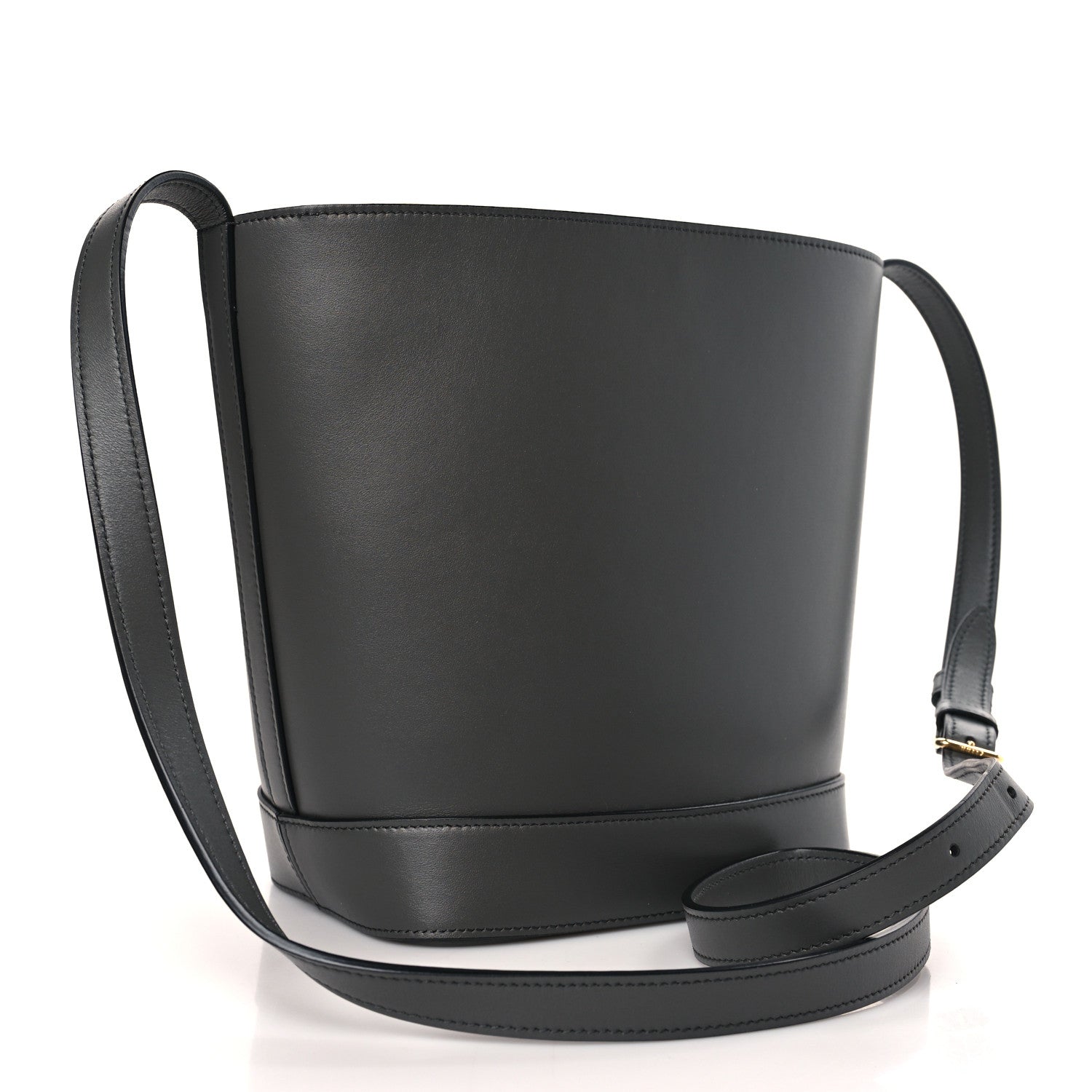 Celine Smooth Calfskin Small Cuir Triomphe Bucket Bag Grey 3 of 8