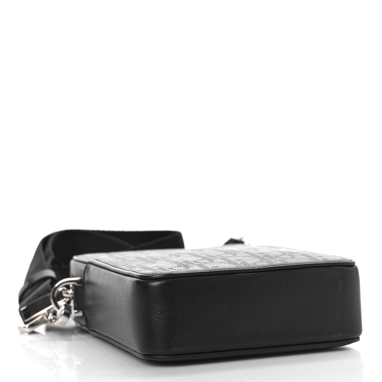 Christian Dior Calfskin Oblique Galaxy Perforated World Tour Messenger Pouch Black 4 of 8