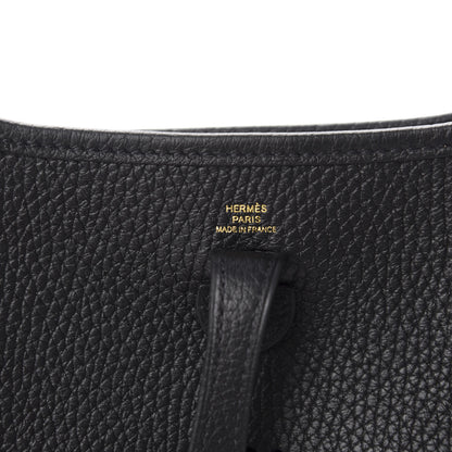 Hermes Taurillon Clemence Evelyne TPM Black 8 of 11