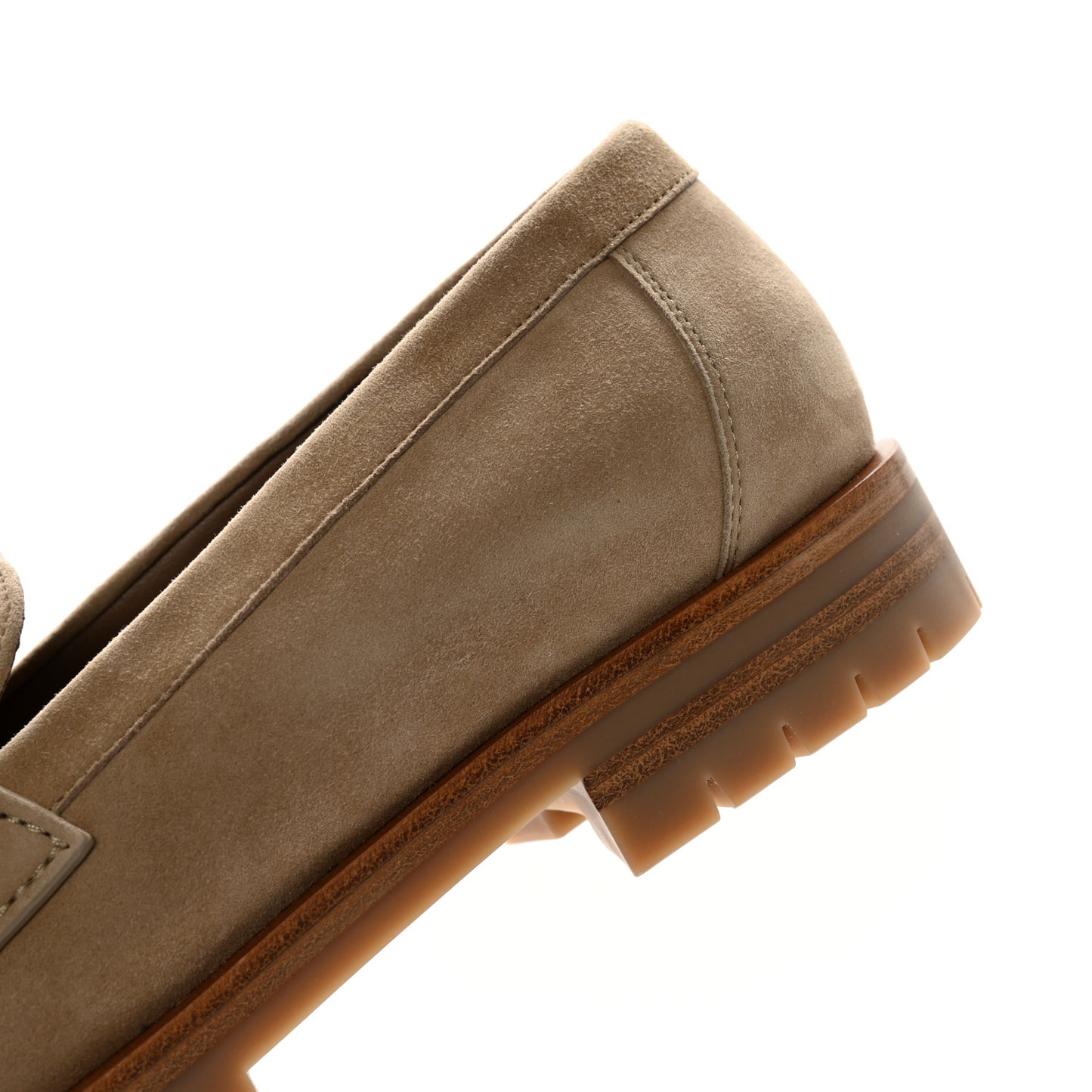 Suede Goatskin Womens Faubourg Loafers 39 Argile