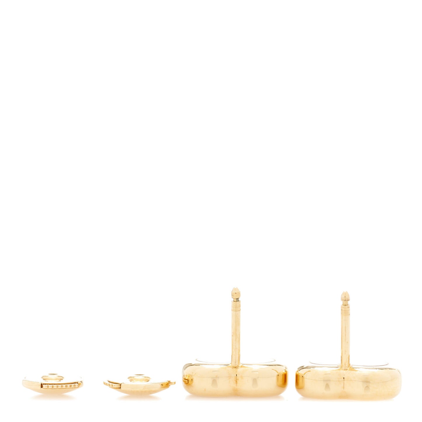 18K Yellow Gold 3 Happy Diamonds Icons Heart Earrings
