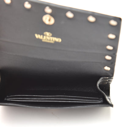 Valentino Garavani Nappa Rockstud Bi-Fold Card Holder Ivory Black 5 of 9