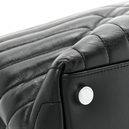Saint Laurent Calfskin Y Quilted Monogram Large Loulou Chain Satchel Black 15 of 16