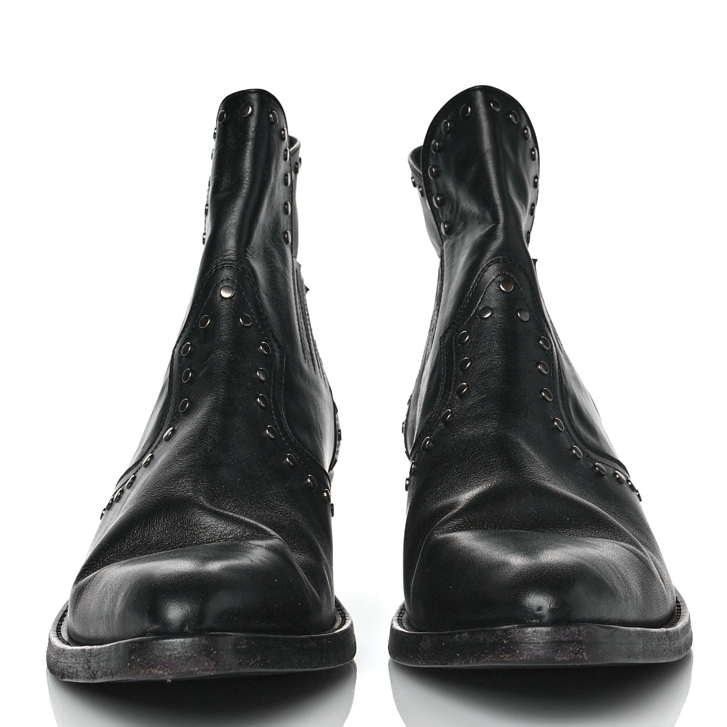 Saint Laurent Leather Dakota 50 Stud Bootie 42 Black 2 of 9
