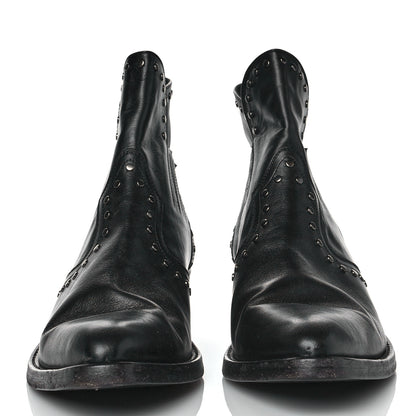 Saint Laurent Leather Dakota 50 Stud Bootie 42 Black 2 of 9