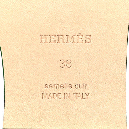 Hermes Epsom Oran Sandals 38 Cactus 7 of 9