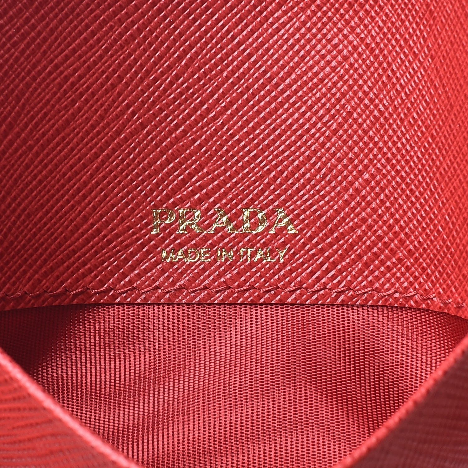 Prada Saffiano Metal Zip Card Holder Fuoco 6 of 7