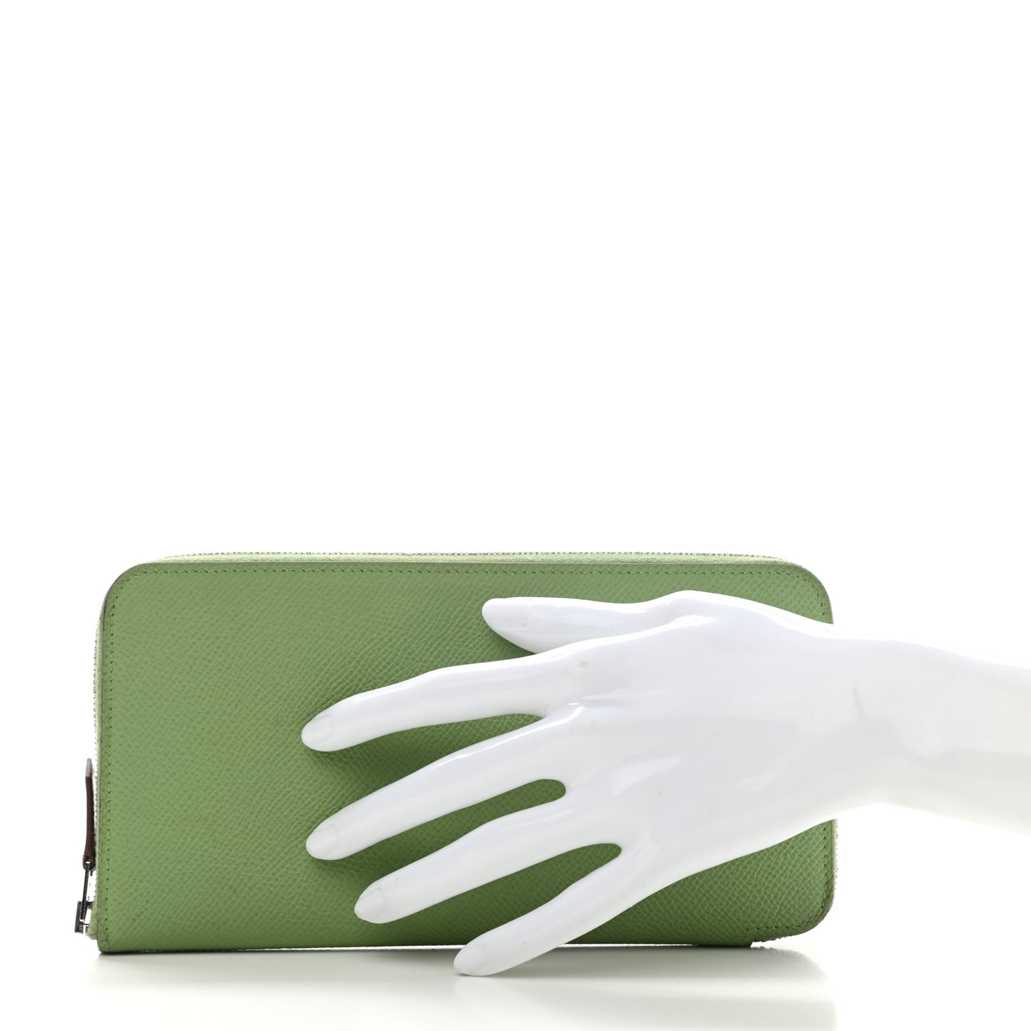 Epsom Silk'In Wallet Vert Criquet