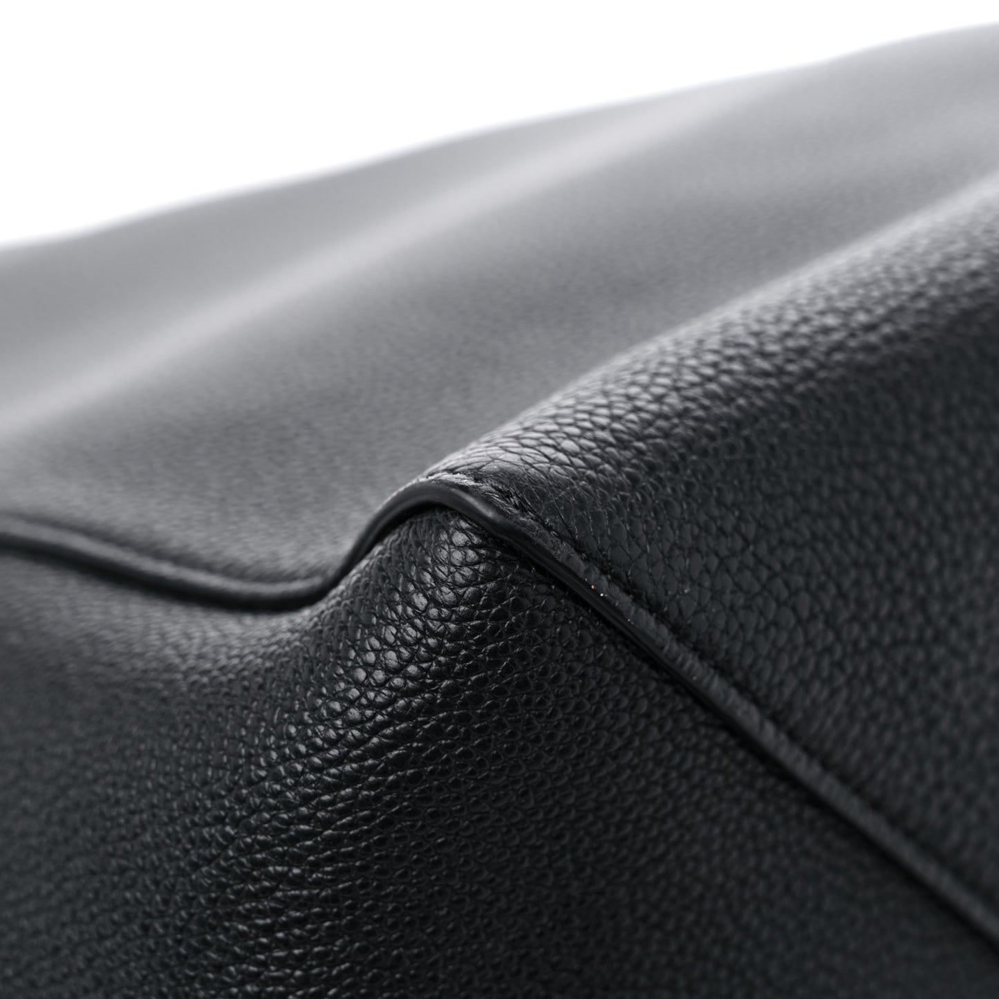 Soft Grained Calfskin Small Belt Cabas Phantom Black