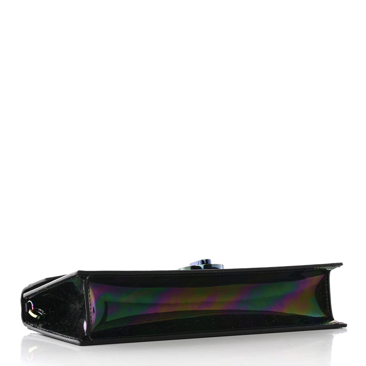 Christian Louboutin Iridescent Patent Calfskin Mini Elisa Baguette Dark Rainbow 3 of 16