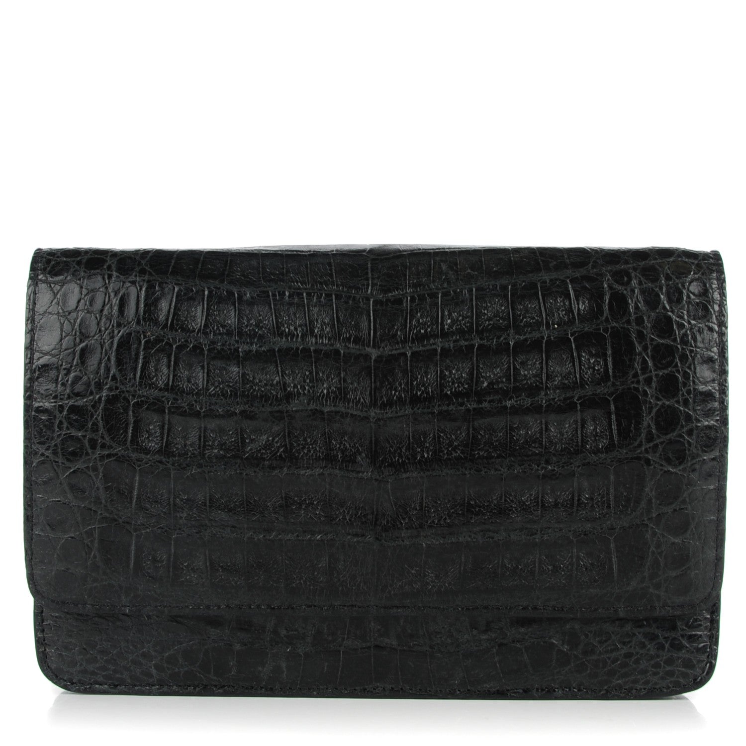 Nancy Gonzalez Crocodile Wallet On Chain Black 1 of 8
